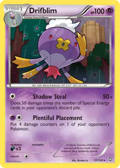 Drifblim 51/124 Rare card from Dragons Exalted
