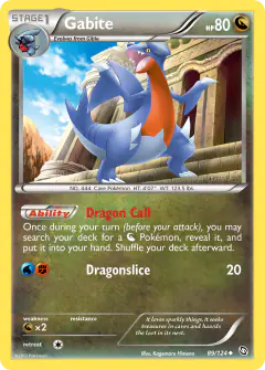 Gabite 89/124 Uncommon card from Dragons Exalted