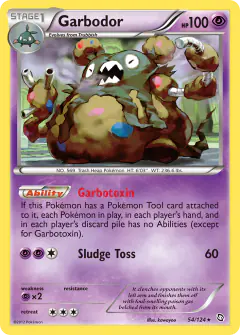 Garbodor 54/124 Rare Holo card from Dragons Exalted