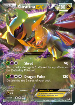 Giratina-EX 92/124 Rare Holo EX card from Dragons Exalted