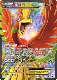 Ho-Oh-EX 119/124 Rare Ultra card from Dragons Exalted