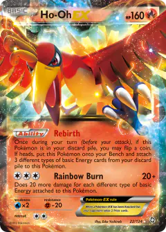 Ho-Oh-EX 22/124 Rare Holo EX card from Dragons Exalted
