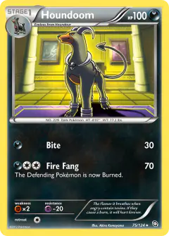 Houndoom 75/124 Rare card from Dragons Exalted