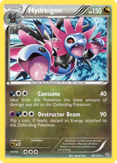 Hydreigon 98/124 Rare card from Dragons Exalted