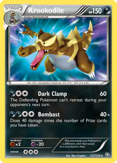 Krookodile 127/124 Rare Secret card from Dragons Exalted