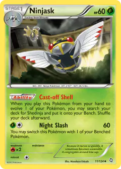 Ninjask 11/124 Uncommon card from Dragons Exalted