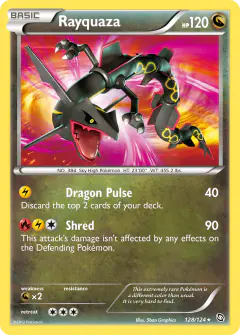 Rayquaza 128/124 Rare Secret card from Dragons Exalted
