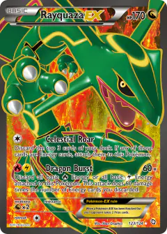 Rayquaza-EX 123/124 Rare Ultra card from Dragons Exalted