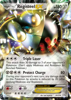 Registeel-EX 81/124 Rare Holo EX card from Dragons Exalted