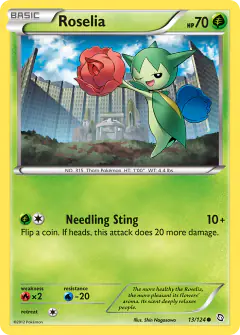 Roselia 13/124 Common card from Dragons Exalted