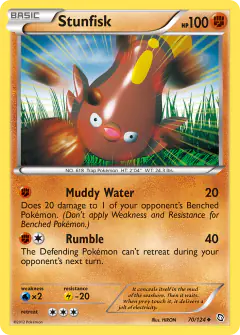 Stunfisk 70/124 Uncommon card from Dragons Exalted