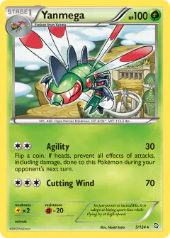 Yanmega 5/124 Rare card from Dragons Exalted