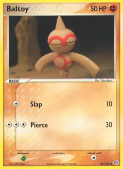 Baltoy 43/106 Common card from Emerald