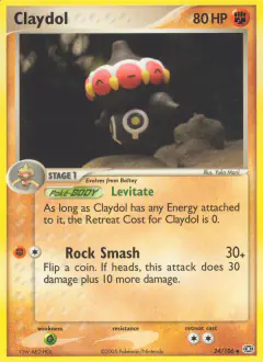 Claydol 24/106 Uncommon card from Emerald