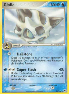 Glalie 13/106 Rare card from Emerald