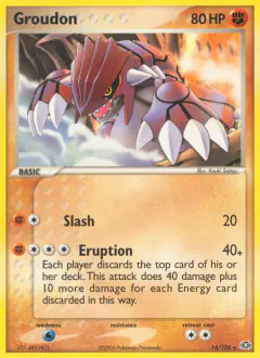 Groudon 14/106 Rare card from Emerald