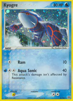 Kyogre 6/106 Rare Holo card from Emerald