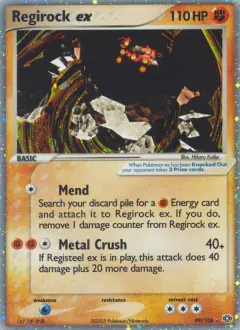 Regirock ex 99/106 Rare Holo EX card from Emerald