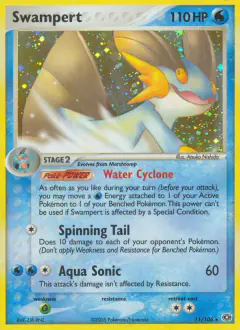 Swampert 11/106 Rare Holo card from Emerald
