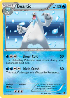 Beartic 30/98 Rare Holo card from Emerging Powers