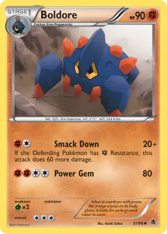 Boldore 51/98 Uncommon card from Emerging Powers