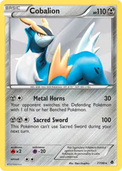 Cobalion 77/98 Rare Holo card from Emerging Powers