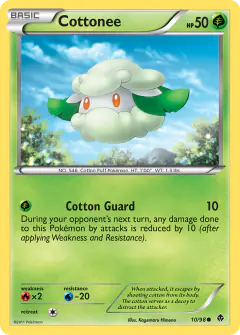 Cottonee 10/98 Common card from Emerging Powers