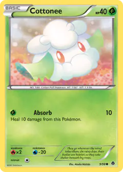 Cottonee 9/98 Common card from Emerging Powers
