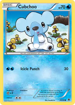 Cubchoo 29/98 Common card from Emerging Powers