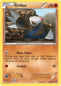 Drilbur 54/98 Uncommon card from Emerging Powers