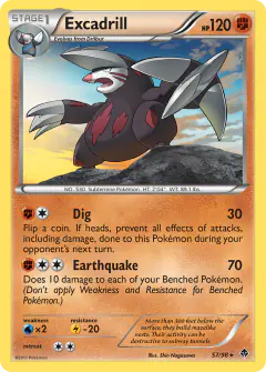 Excadrill 57/98 Rare card from Emerging Powers