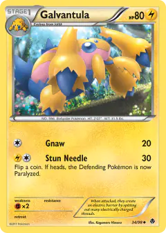 Galvantula 34/98 Uncommon card from Emerging Powers
