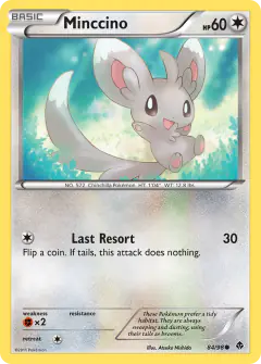Minccino 84/98 Common card from Emerging Powers