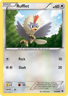 Rufflet 86/98 Common card from Emerging Powers