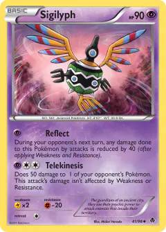 Sigilyph 41/98 Uncommon card from Emerging Powers