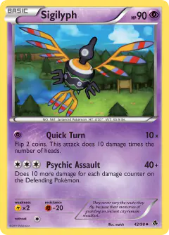 Sigilyph 42/98 Uncommon card from Emerging Powers