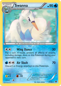 Swanna 27/98 Rare card from Emerging Powers
