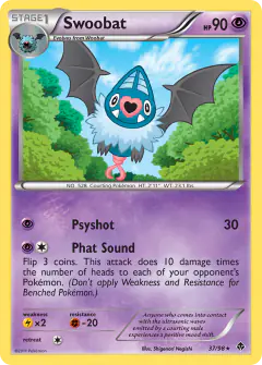 Swoobat 37/98 Rare card from Emerging Powers