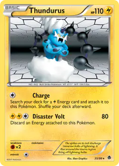 Thundurus 35/98 Rare Holo card from Emerging Powers