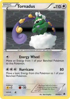 Tornadus 89/98 Rare Holo card from Emerging Powers