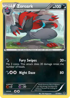 Zoroark 67/98 Rare Holo card from Emerging Powers