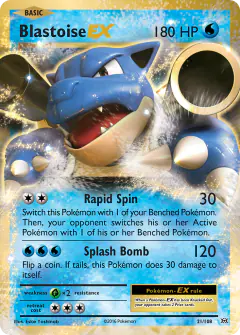 Blastoise-EX 21/108 Rare Holo EX card from Evolutions
