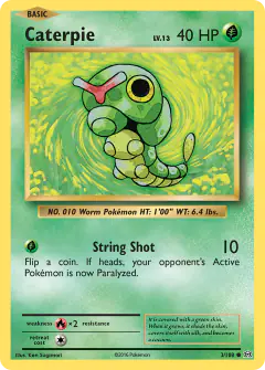 Caterpie 3/108 Common card from Evolutions