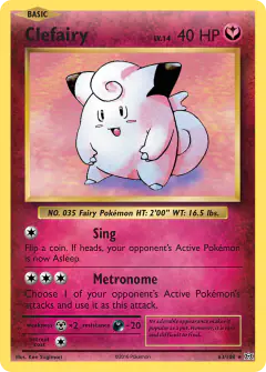 Clefairy 63/108 Rare Holo card from Evolutions