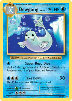 Dewgong 29/108 Rare card from Evolutions