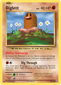 Diglett 55/108 Common card from Evolutions