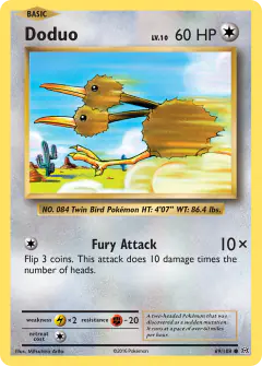 Doduo 69/108 Common card from Evolutions