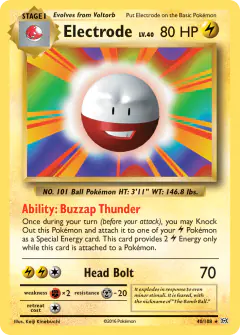 Electrode 40/108 Rare card from Evolutions
