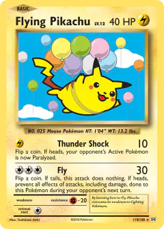 Flying Pikachu 110/108 Rare Secret card from Evolutions