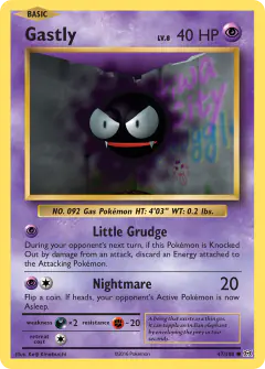 Gastly 47/108 Common card from Evolutions